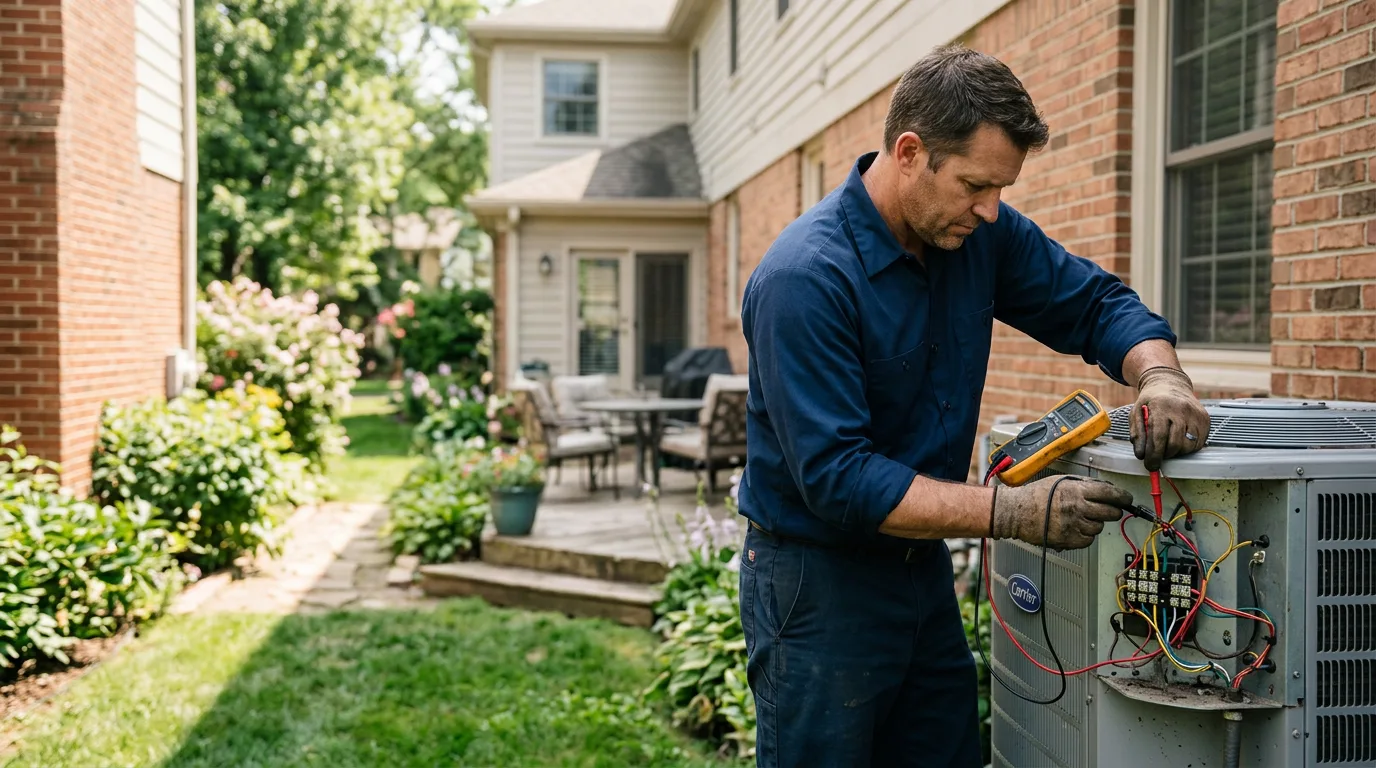 HVAC technician working near Isanti, MN